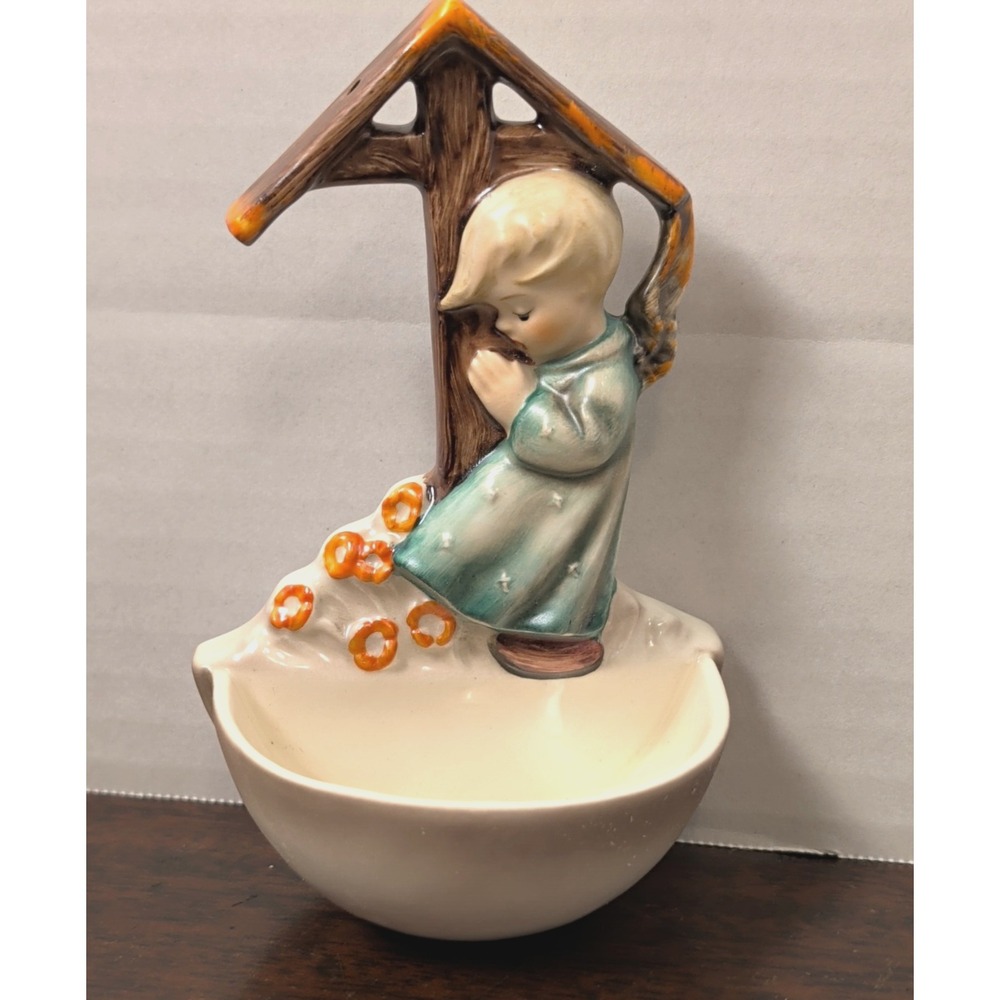 Vintage Hummel Praying Boy Holy Water Font Wall Pocket Goebel 147 W. Germany